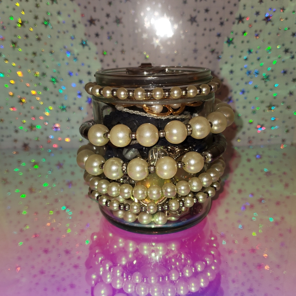 Elegant Pearl Bracelet Set